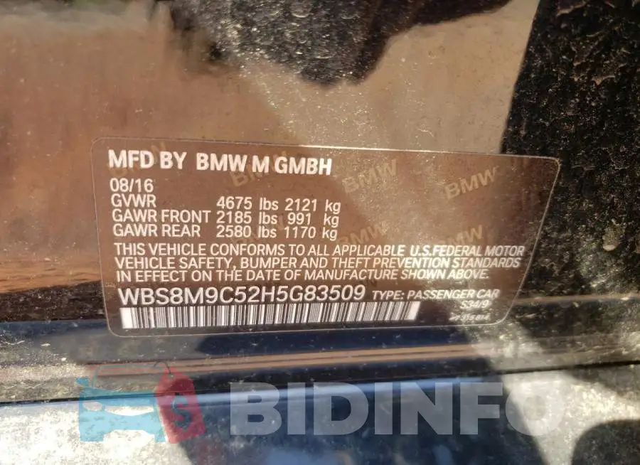 WBS8M9C52H5G83509 Photo# 12