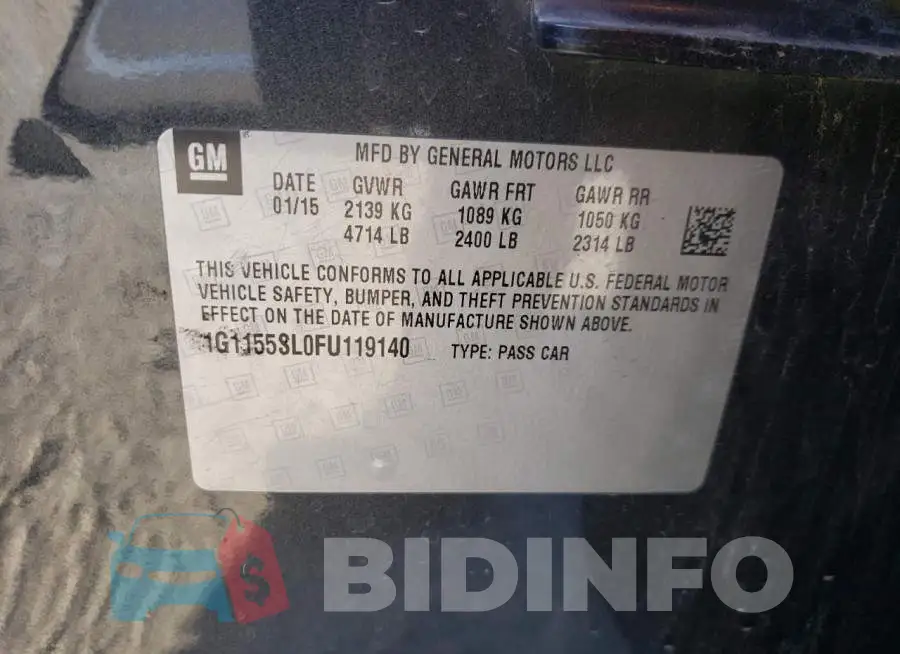 1G1155SL0FU119140 Photo# 12