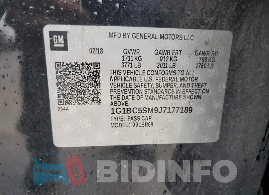 1G1BC5SM9J7177189 Photo# 12