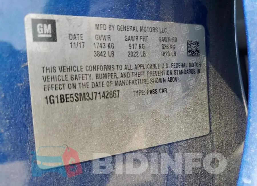 1G1BE5SM3J7142867 Photo# 12