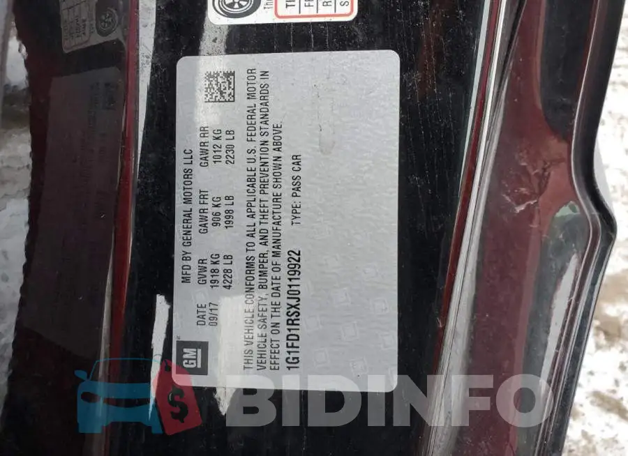 1G1FD1RSXJ0119922 Photo# 12