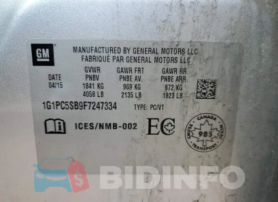 1G1PC5SB9F7247334 Photo# 12
