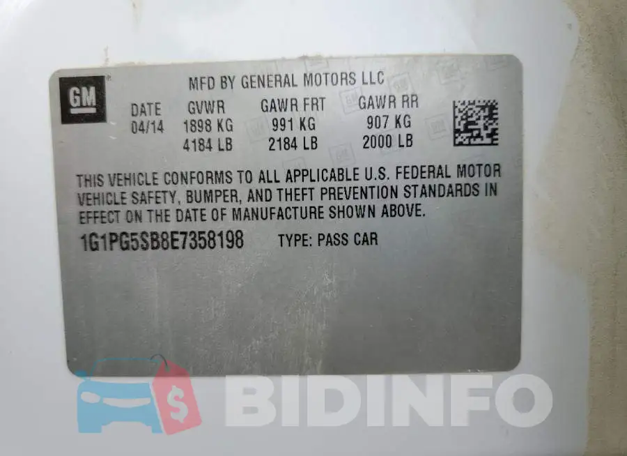 1G1PG5SB8E7358198 Photo# 12