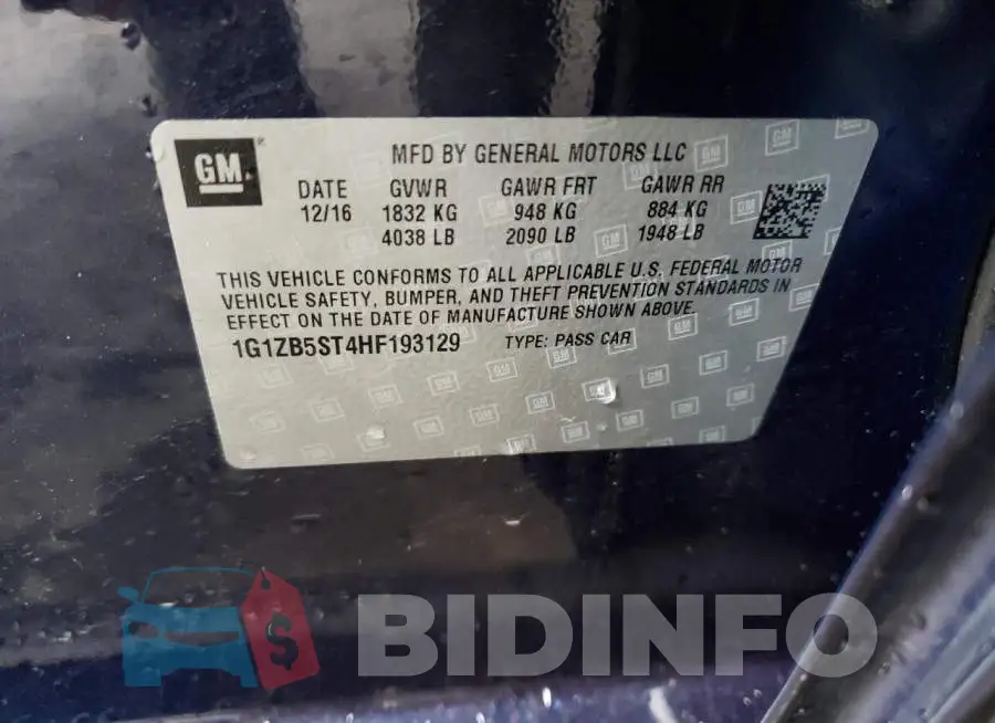 1G1ZB5ST4HF193129 Photo# 12