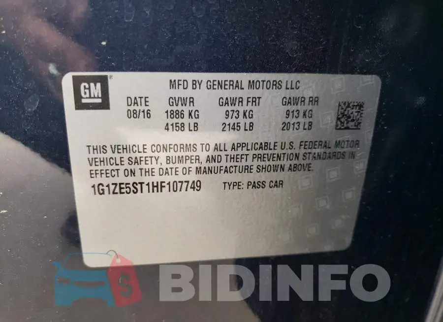 1G1ZE5ST1HF107749 Photo# 12