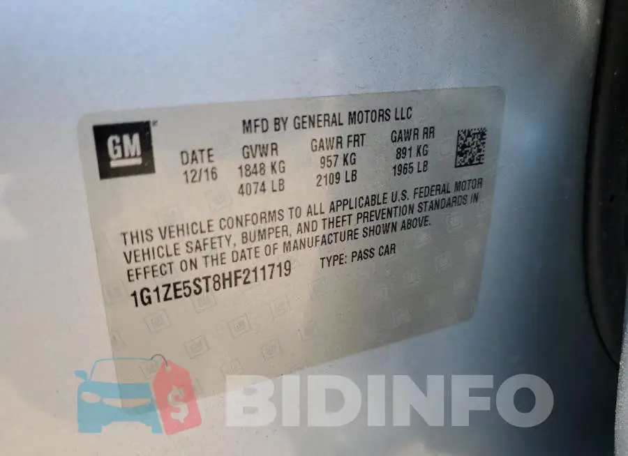 1G1ZE5ST8HF211719 Photo# 12