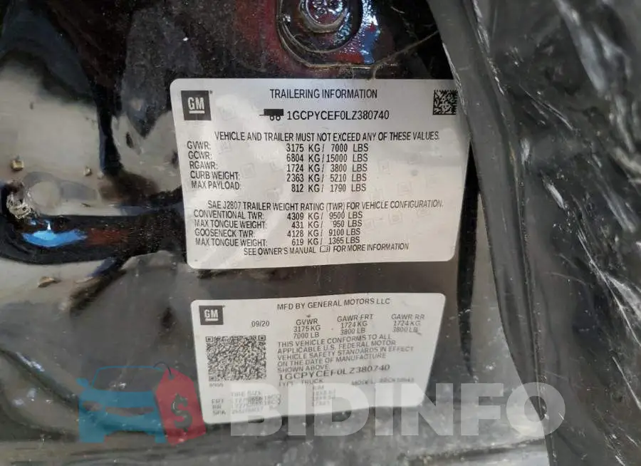 1GCPYCEF0LZ380740 Photo# 12