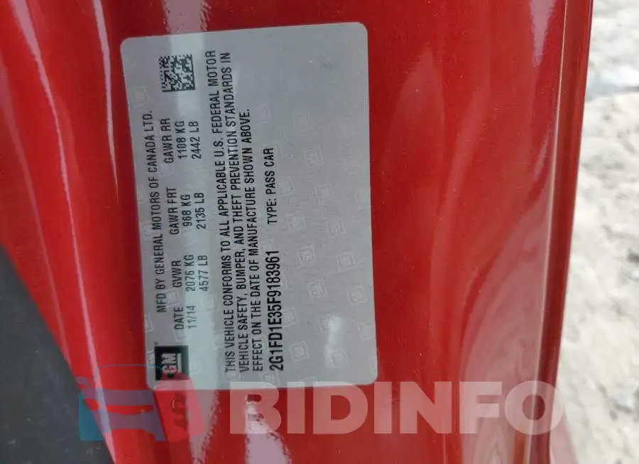 2G1FD1E35F9183961 Photo# 12