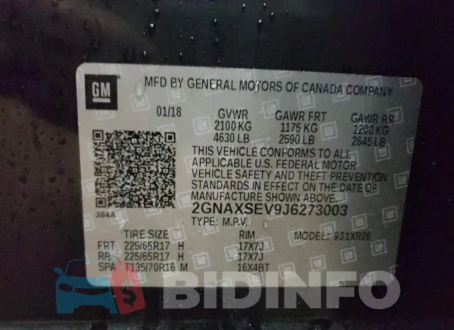 2GNAXSEV9J6273003 Photo# 14