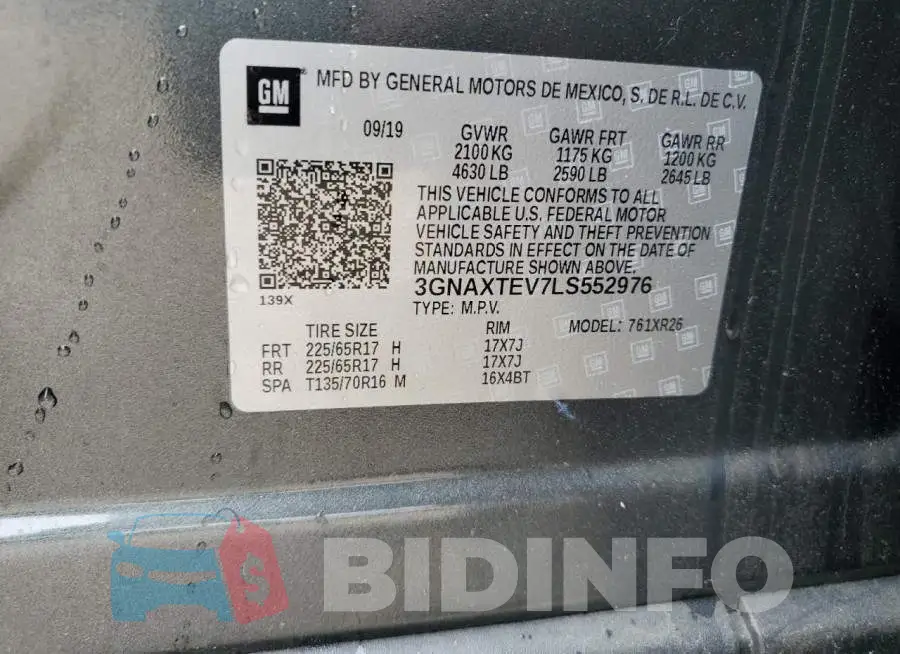 3GNAXTEV7LS552976 Photo# 12