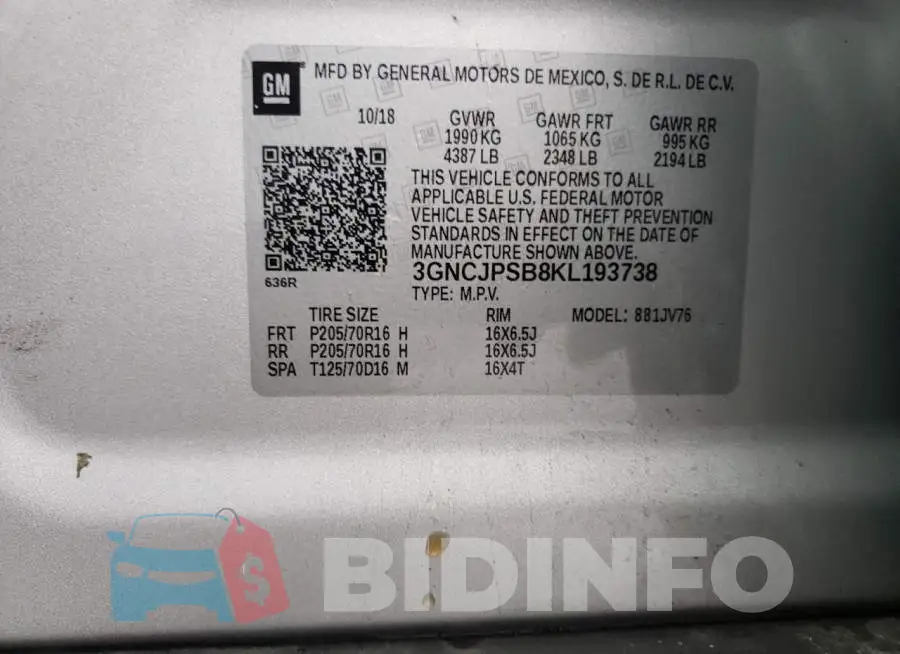 3GNCJPSB8KL193738 Photo# 13