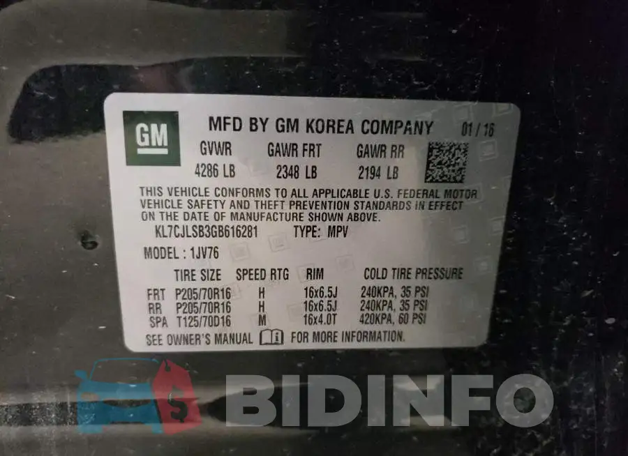 KL7CJLSB3GB616281 Photo# 12