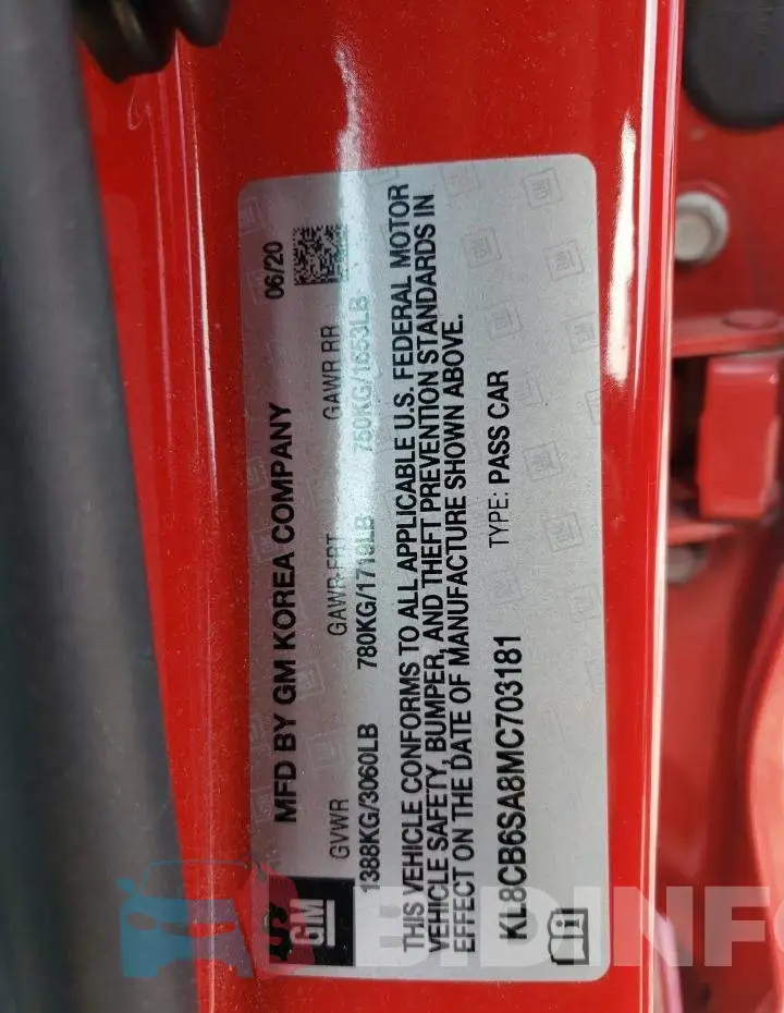 KL8CB6SA8MC703181 Photo# 12