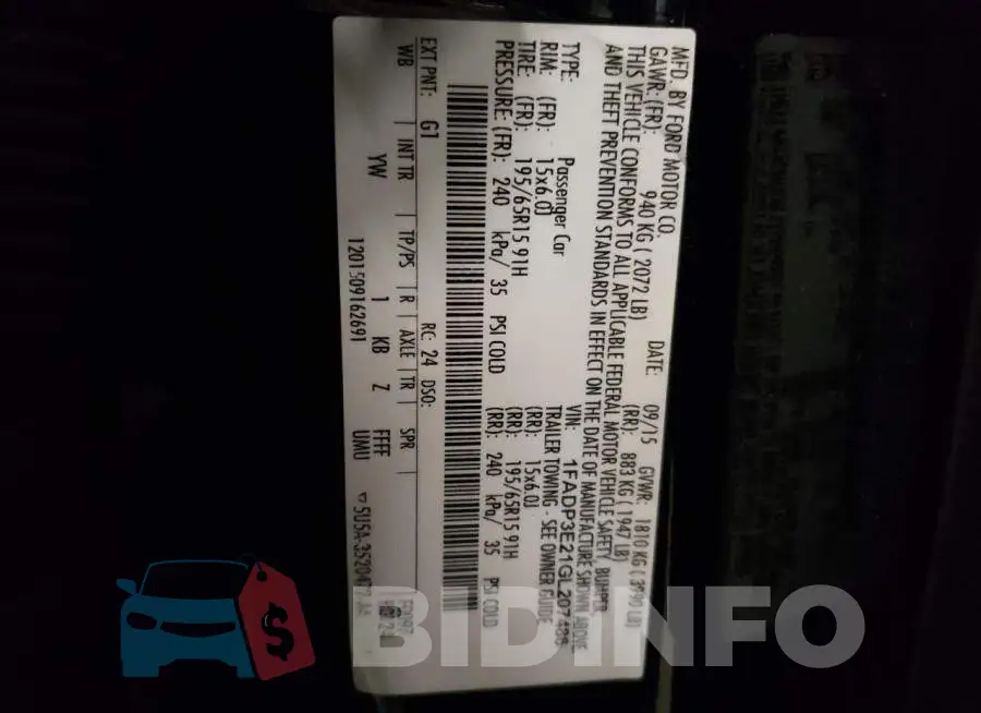 1FADP3E21GL207486 Photo# 12