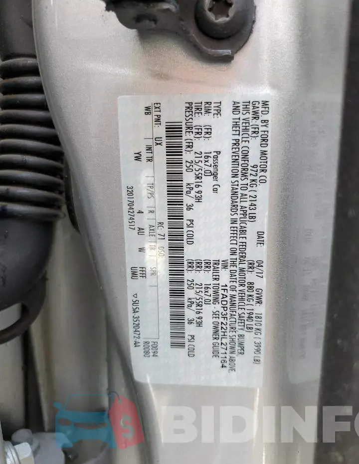 1FADP3F22HL271164 Photo# 12
