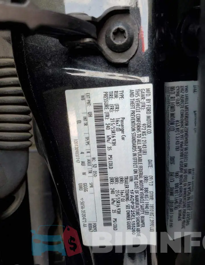 1FADP3F25EL155260 Photo# 13
