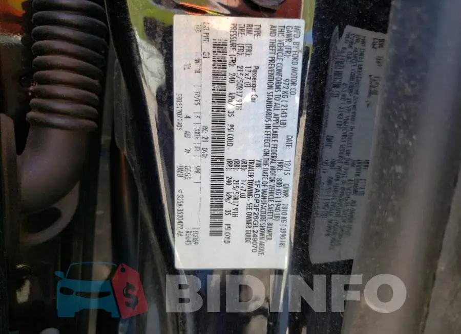 1FADP3F26GL249070 Photo# 12