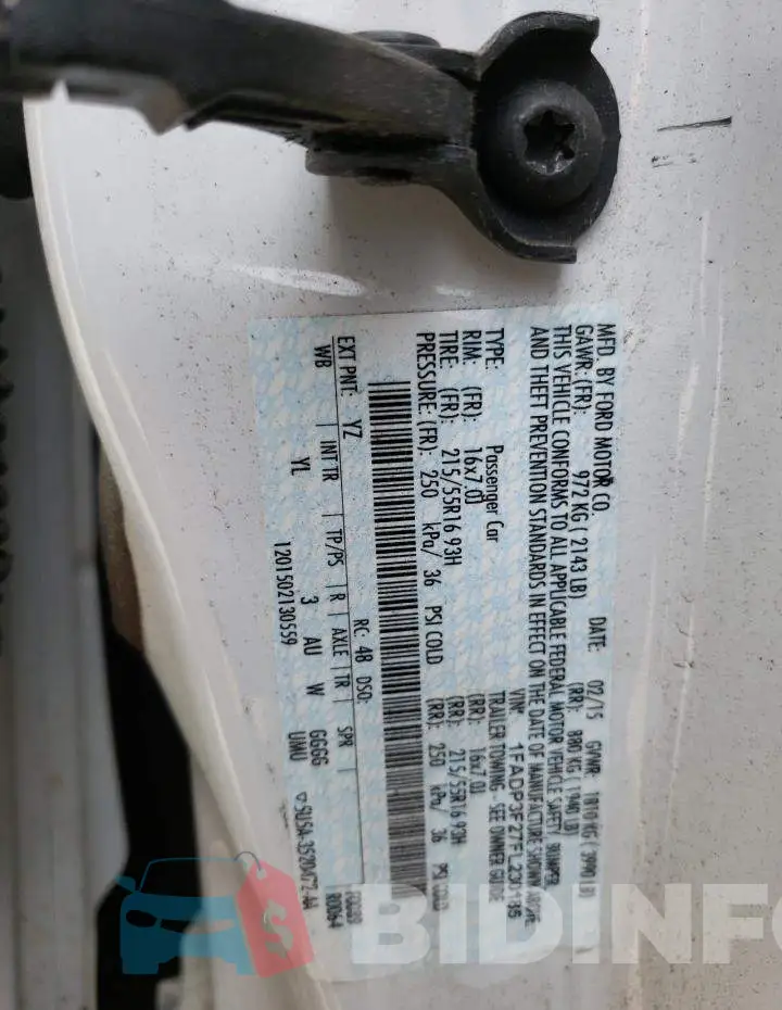 1FADP3F27FL230185 Photo# 12