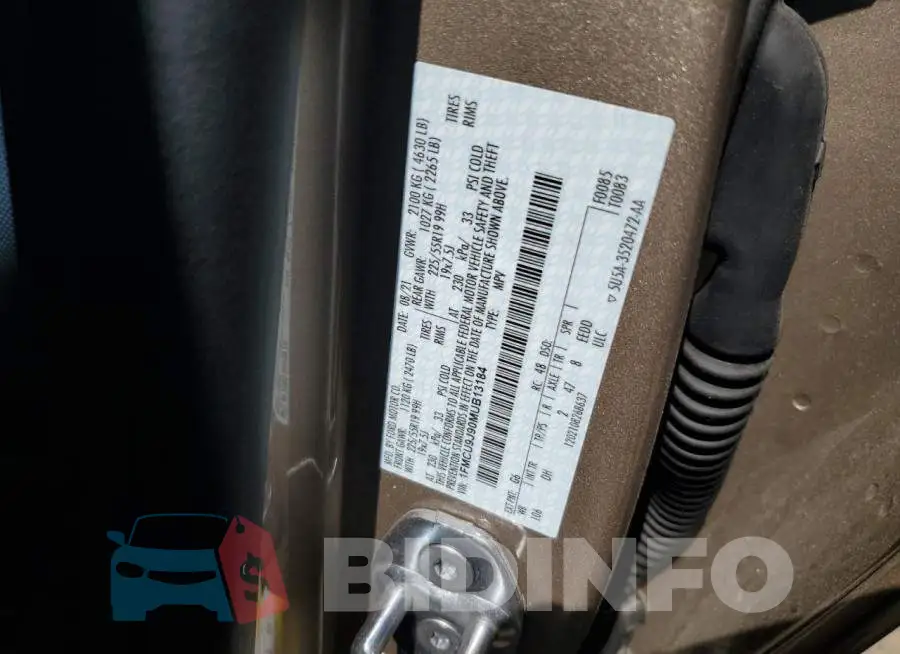 1FMCU9J90MUB13184 Photo# 12