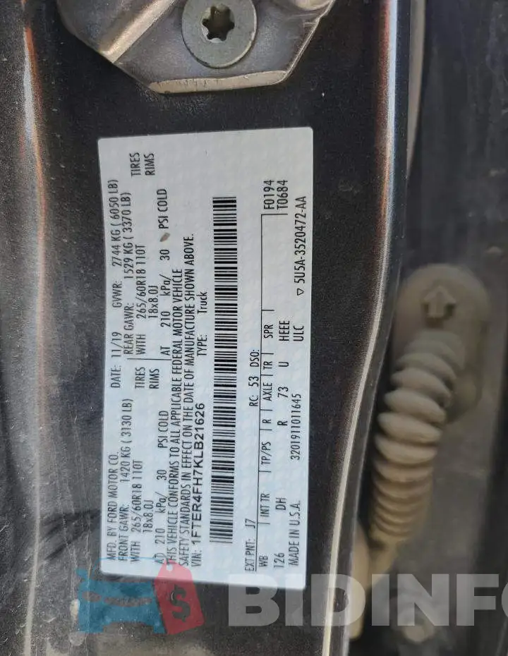 1FTER4FH7KLB21626 Photo# 12