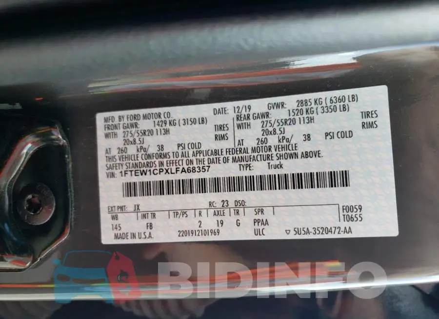 1FTEW1CPXLFA68357 Photo# 10