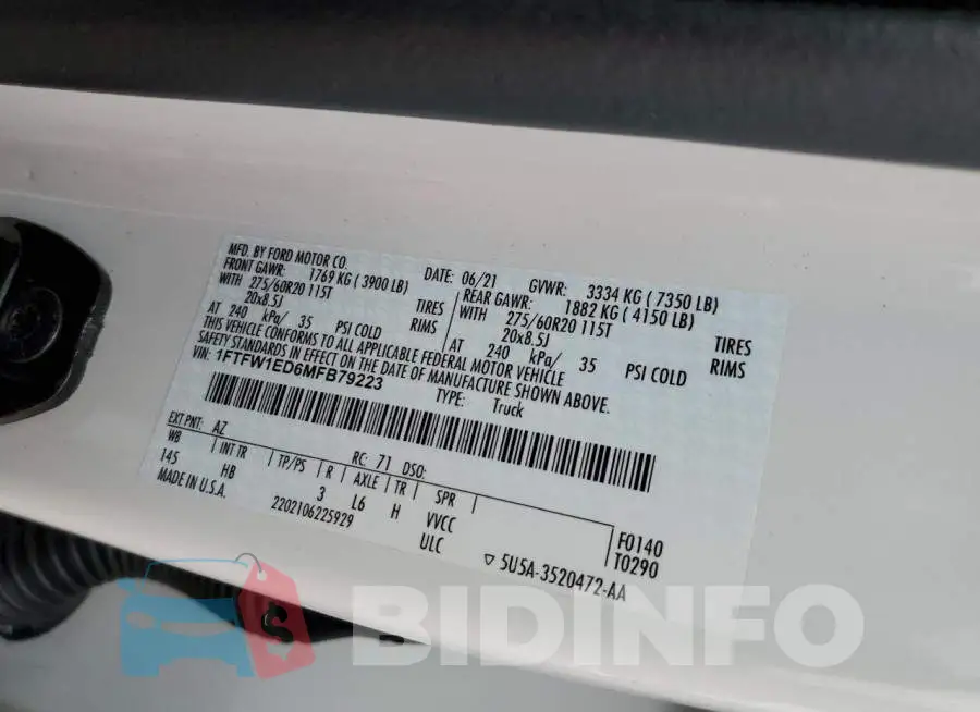 1FTFW1ED6MFB79223 Photo# 12