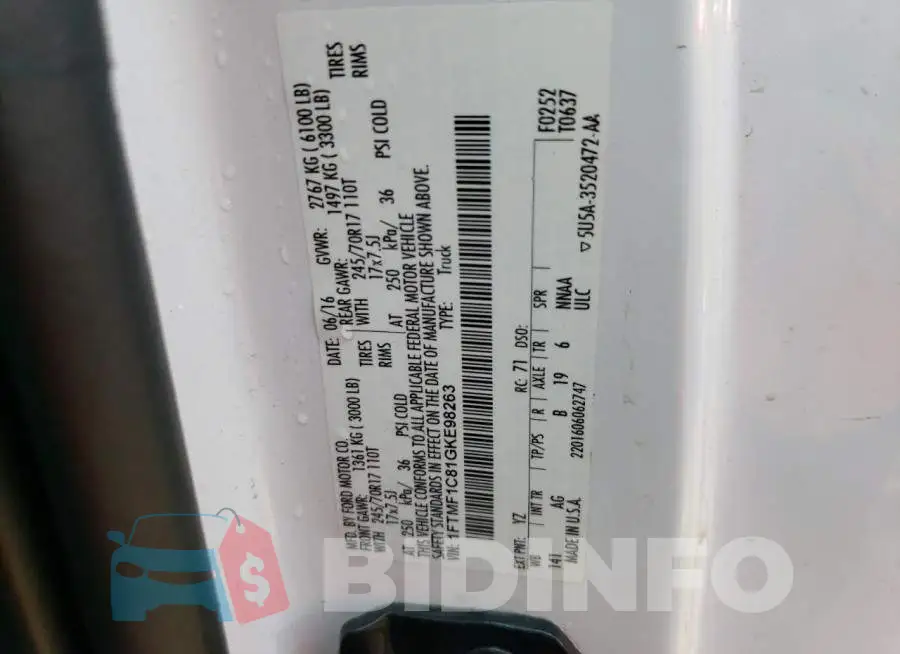 1FTMF1C81GKE98263 Photo# 12