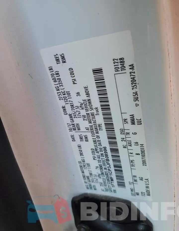 1FTMF1CP3JFB08996 Photo# 13