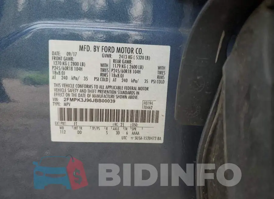 2FMPK3J96JBB00039 Photo# 12