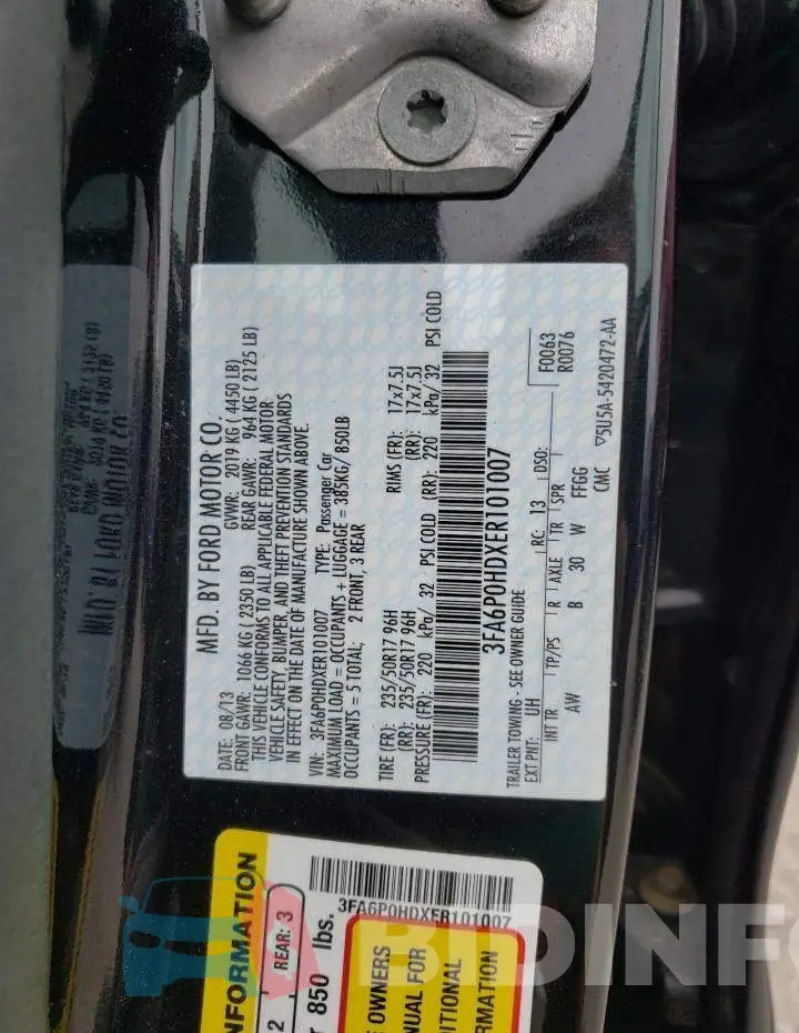 3FA6P0HDXER101007 Photo# 12