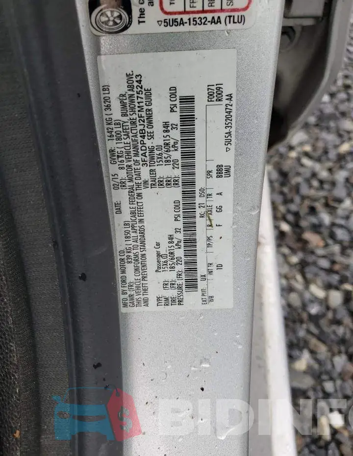3FADP4BJ2FM175243 Photo# 12
