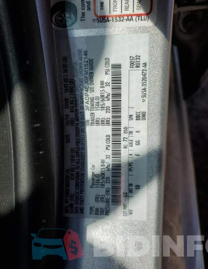 3FADP4EJ0FM162146 Photo# 12