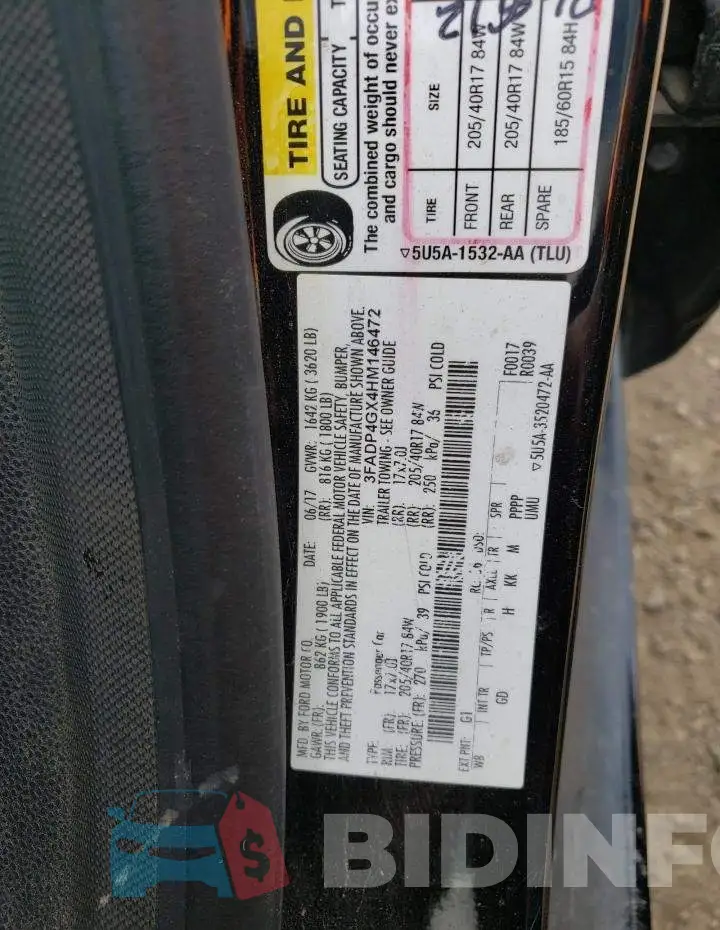 3FADP4GX4HM146472 Photo# 12