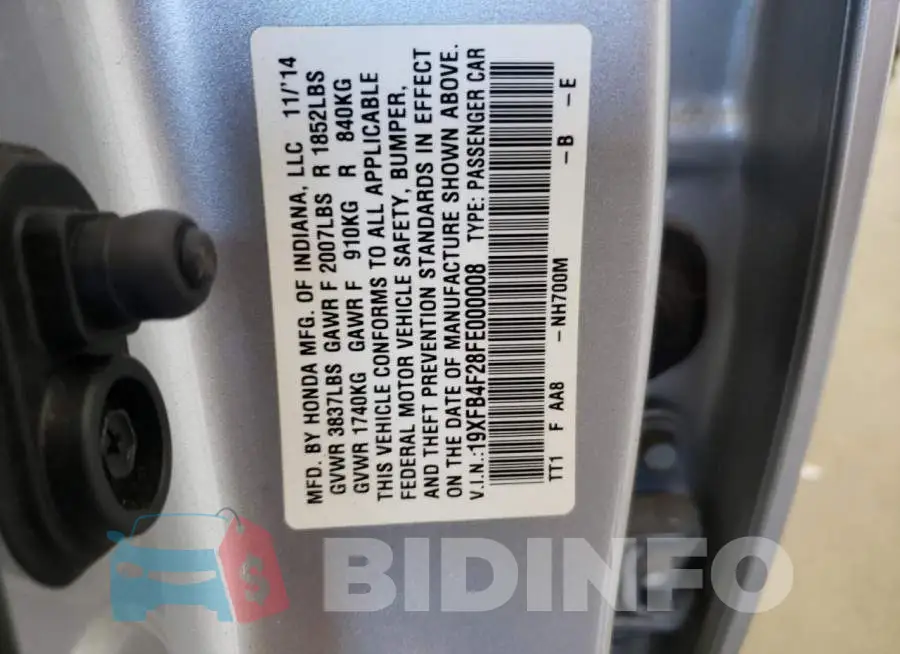 19XFB4F28FE000008 Photo# 12
