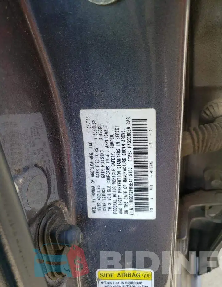 1HGCR2F88EA175952 Photo# 13