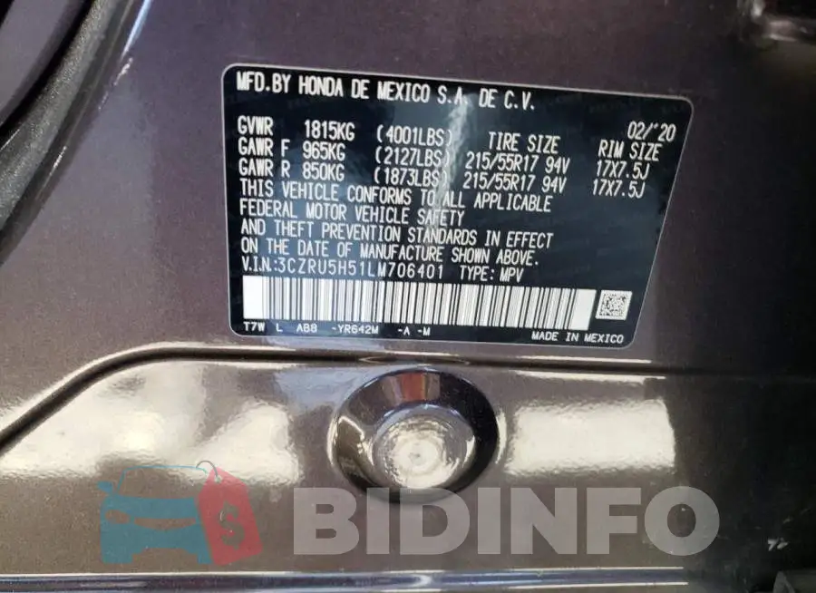3CZRU5H51LM706401 Photo# 13