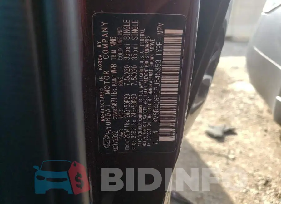 KM8R4DGE1PU545353 Photo# 12