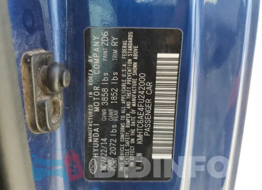 KMHTC6AE4FU242000 Photo# 12