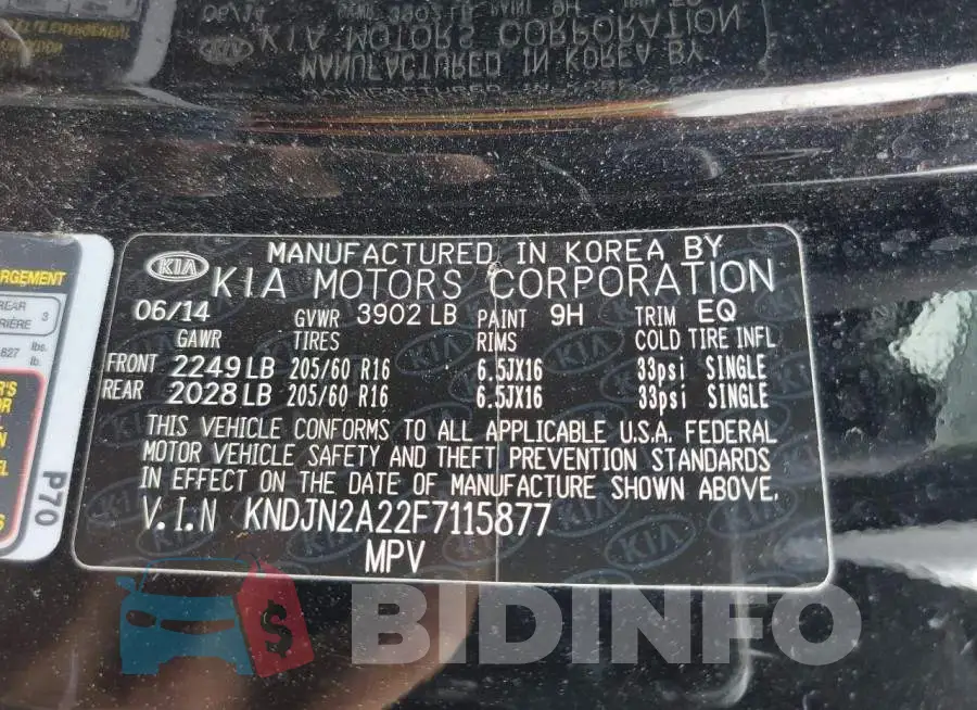 KNDJN2A22F7115877 Photo# 12