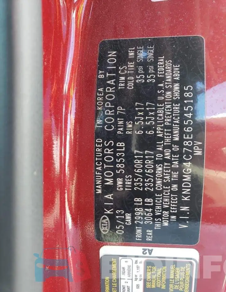 KNDMG4C78E6545185 Photo# 13