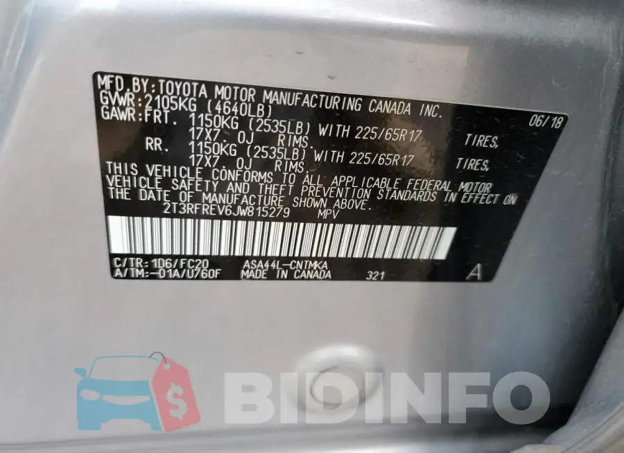 2T3RFREV6JW815279 Photo# 13