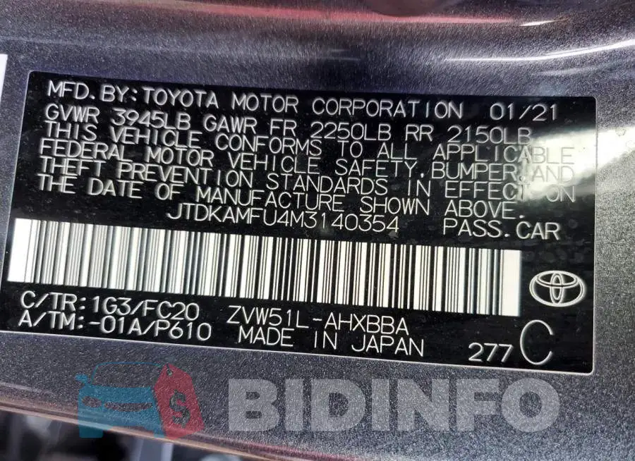 JTDKAMFU4M3140354 Photo# 12