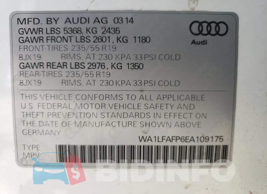 WA1LFAFP6EA109175 Photo# 13