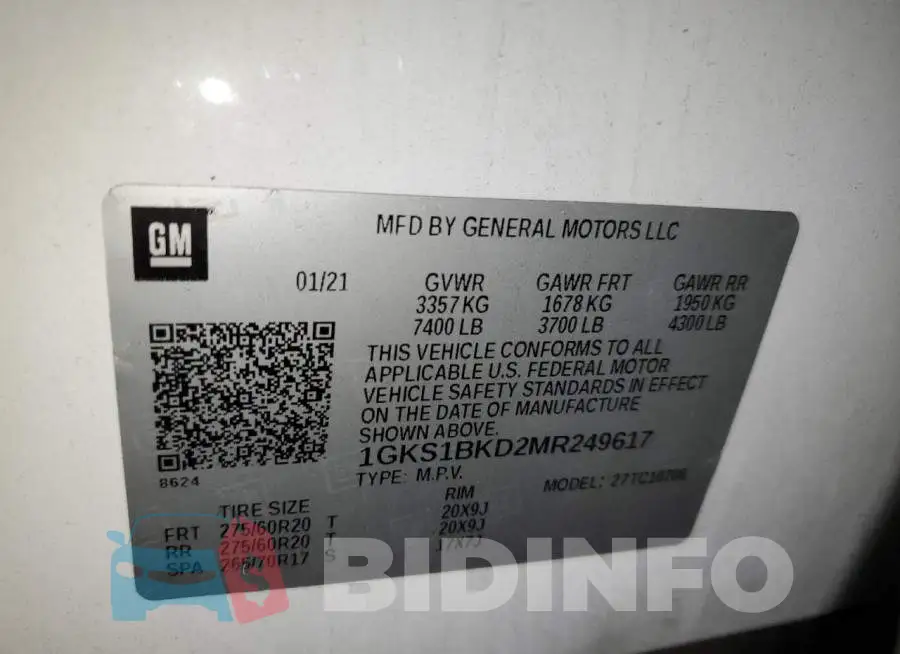1GKS1BKD2MR249617 Photo# 13