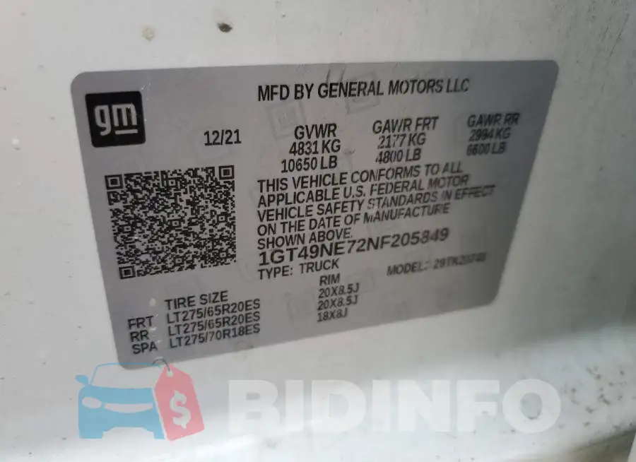 1GT49NE72NF205849 Photo# 12