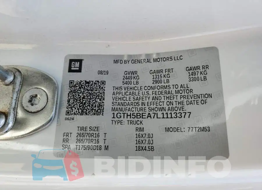 1GTH5BEA7L1113377 Photo# 12