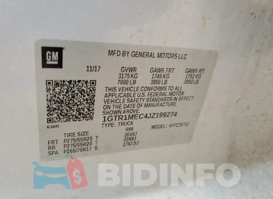 1GTR1MEC4JZ199274 Photo# 12