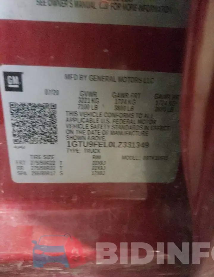1GTU9FEL0LZ331349 Photo# 12