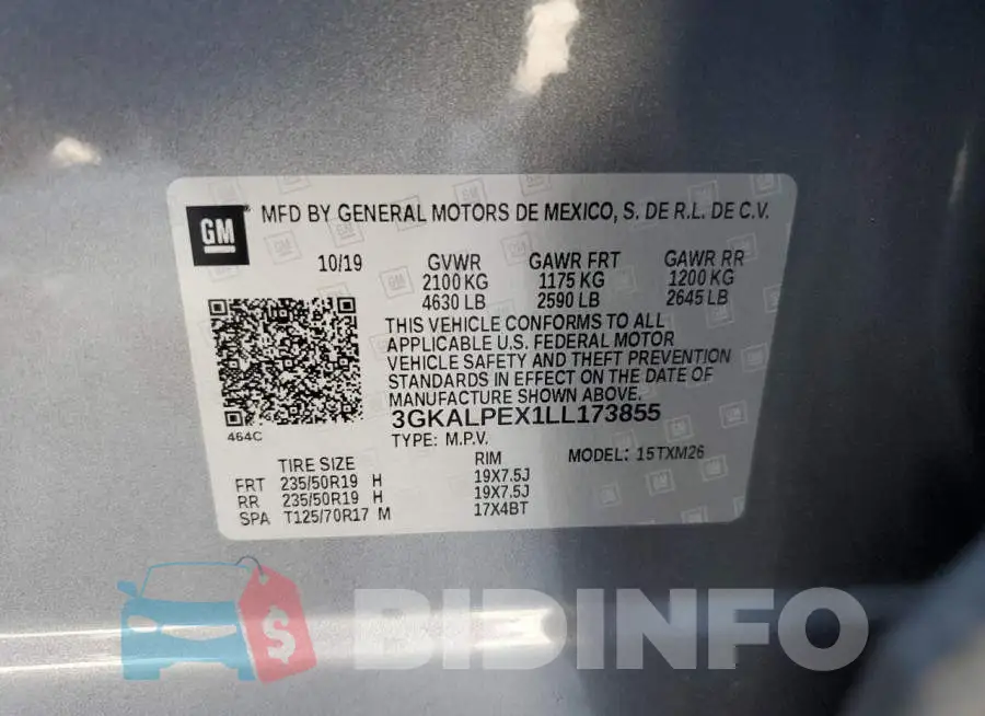 3GKALPEX1LL173855 Photo# 13