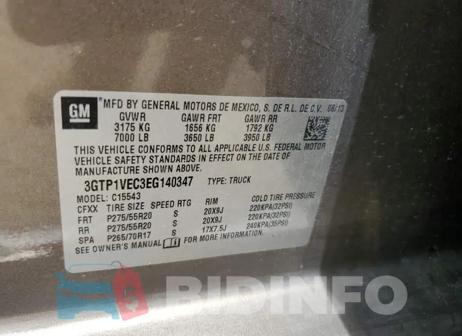 3GTP1VEC3EG140347 Photo# 12